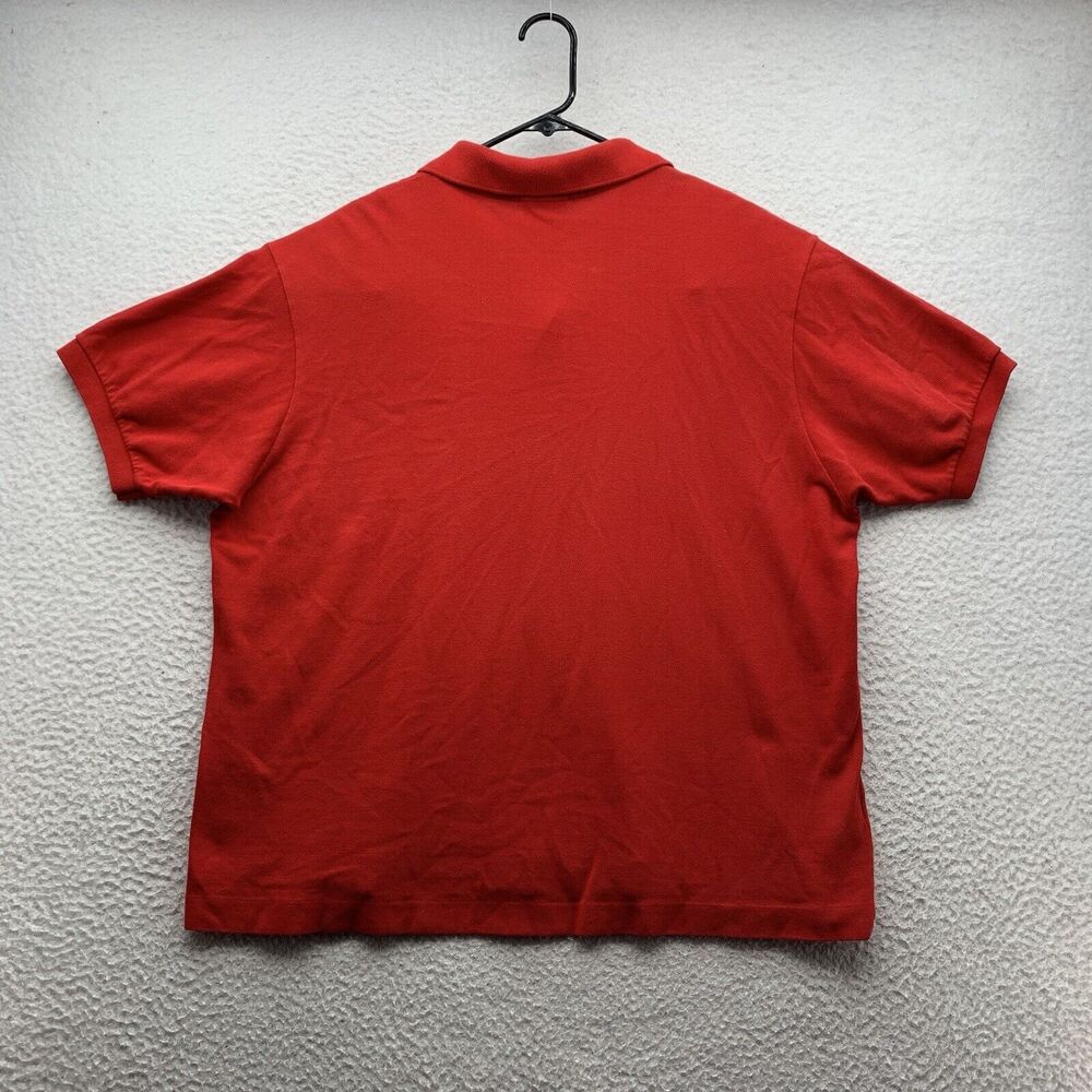 Lacoste Polo Shirt Mens 7 XXL 2XL Red Mesh Preppy Casual Comfort Golf Dad - Picture 3 of 9